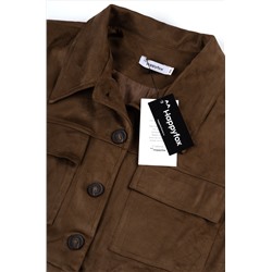 Женский костюм из экозамши с юбкой и укороченным жакетом Happyfox