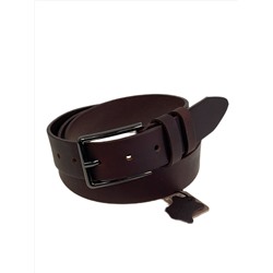Ремень мужской из натуральной кожи, цвет шоколад