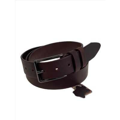 Ремень мужской из натуральной кожи, цвет шоколад