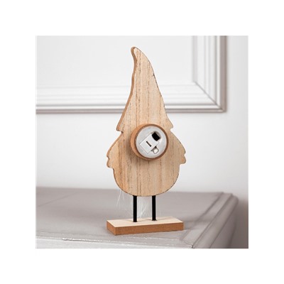 Светодиодная фигура «Дед Мороз» 7×22×5 см, дерево, от батареек LR1130×3, свечение тёплое белое