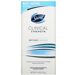 Secret, Clinical Strength, Antiperspirant/Deodorant, Soft Solid, Waterproof, 2.6 oz (73 g)