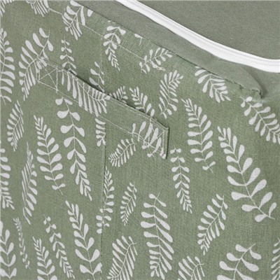 Кофр для хранения вещей Доляна Leaves, 50×40×33 см, 66 л, зелёный