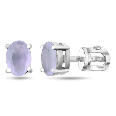 Серьги, кварц лаванда, Ю-25006р
