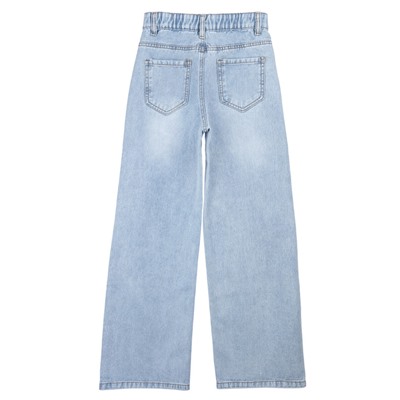 Брюки текстильные джинсовые для девочек