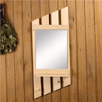 Зеркало «Диагональ», в деревянной раме, 2 крючка