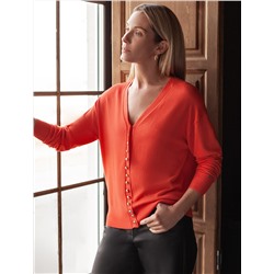 Кардиган тонкой вязки из вискозы