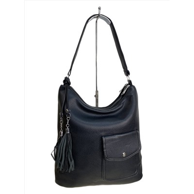 Женская сумка из искусственной кожи, цвет черный