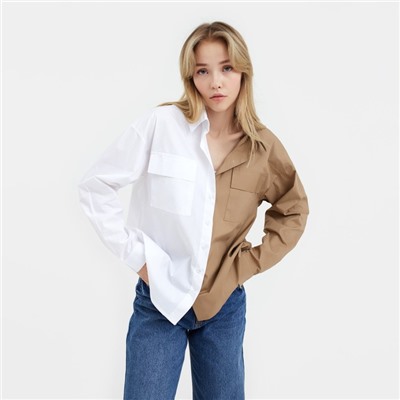 Рубашка женская MIST, размер 44-46, цвет белый, бежевый