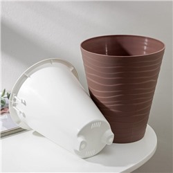 Кашпо для цветов со вставкой «Валенсия», 2.8 л, цвет мокко