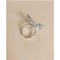 Кольцо с белым серебрением