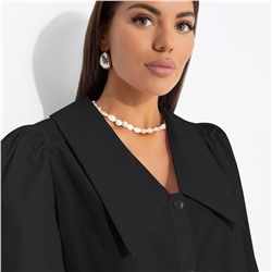 Блуза из хлопка, На пике успеха (черная)