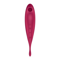 Малиновый вибромассажер Twirling Pro+