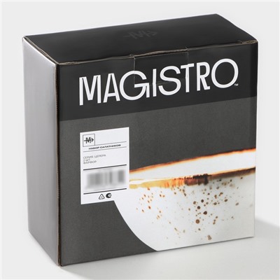 Салатники Magistro «Церера», набор 2 шт., 15.3×13×5.5 см, фарфор, белые