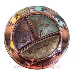Farres Тени для век Kiss Me 3 цвета тон 04 серые хаки 1006