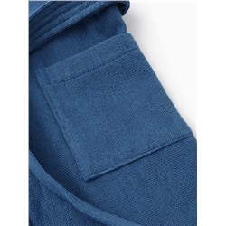 Халат детский «Экономь и Я», размер 34, хлопок 100%, синий