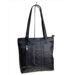 Женская сумка из искусственной кожи, цвет черный