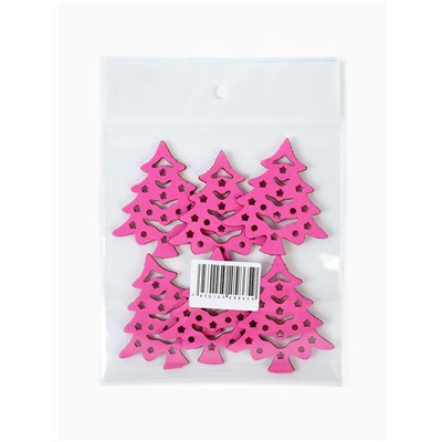 Декор "Красные елочки", набор 6 шт.