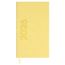 Еженедельник 2026 г. 145х85 мм 128 стр. 70363 "ЛОЗАНЖ ЖЁЛТЫЙ" кожзам Феникс