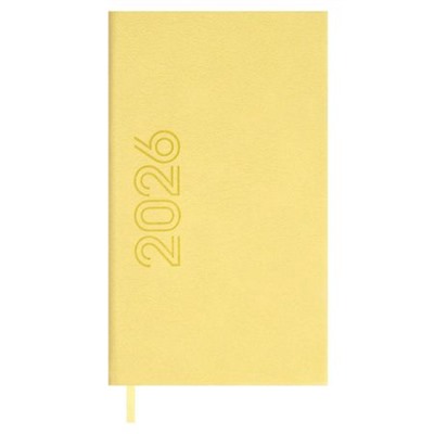 Еженедельник 2026 г. 145х85 мм 128 стр. 70363 "ЛОЗАНЖ ЖЁЛТЫЙ" кожзам Феникс
