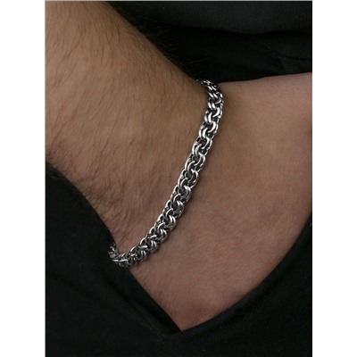 Браслет из чернёного серебра - Бисмарк, 21 см 925 пробы БРБ11021ч