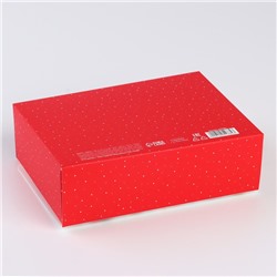 Коробка подарочная новогодняя складная «С Новым годом!» 16.5×12×5 см