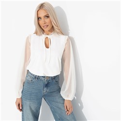 Блуза нарядная, Вечная привилегия (белая)