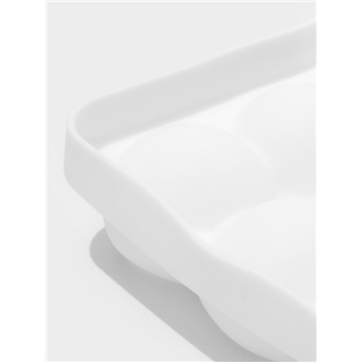 Форма для муссовых десертов и выпечки Доляна «Сладкие шарики», силикон, 14.8×4.1 см (внутренний размер 12.5×12.5 см), белая