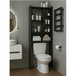 Стеллаж напольный «Комфорт» №1, над стиральной машиной, 673×220×1696 мм, цвет графит