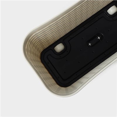 Ящик для цветов балконный «Ротанг», 38.5 см, белый