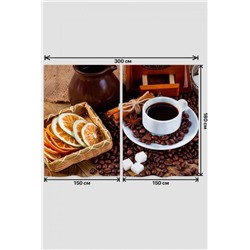 Фотошторы для кухни 10815 (Темно-коричневый)