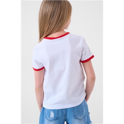 Фуфайка трикотажная для девочек (футболка) PLAYTODAY, 1242977