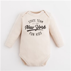 Боди для мальчика «Крошка Я» NY, рост 86-92 см, бежевое