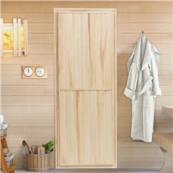 Дверь для бани и сауны «Эконом», 190×70 см, деревянная, «Добропаровъ»