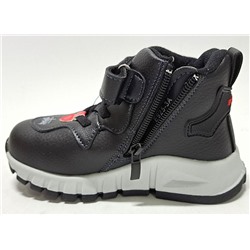 E925-3A черн Ботинки деми для мальчиков (26-31)/8