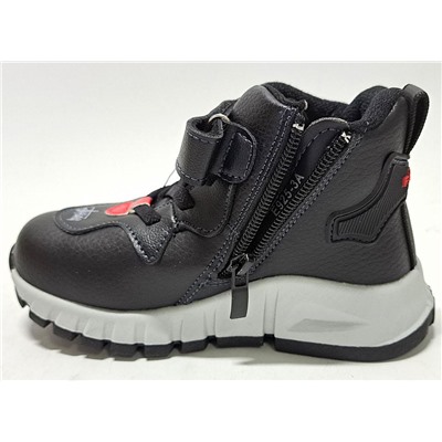 E925-3A черн Ботинки деми для мальчиков (26-31)/8