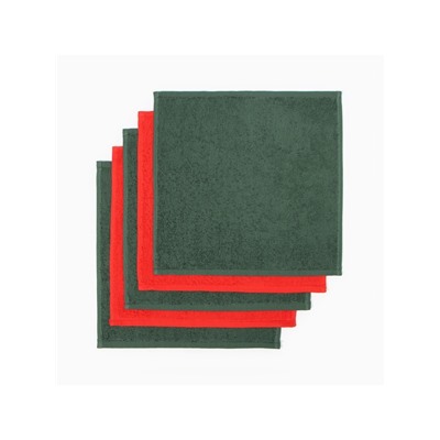 Набор махровых полотенец «Этель» Jolly, 30×30 см - 5 шт., хлопок 100%