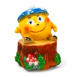 Садовая фигура "Колобок в кепке" 45х35х35см