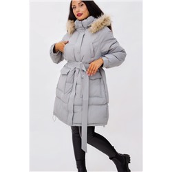 Куртка на поясе с натуральным мехом арт. 23226 НАТАЛИ, 1064297