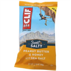 Clif Bar, Energy Bar, Peanut Butter & Honey with Sea Salt, 12 Bars, 2.40 oz (68 g) Each