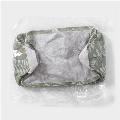 Органайзер для белья Доляна Leaves, 2 ячейки, 22×13×11 см, цвет зелёный