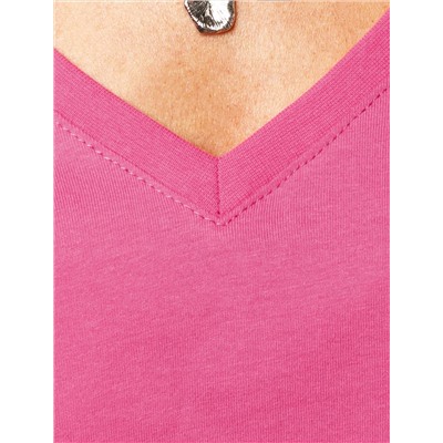 Футболка из 100% хлопка с V-образным вырезом