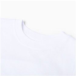 Футболка детская однотонная, белая, рост 152 см