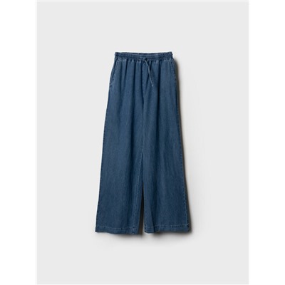 Брюки текстильные джинсовые для девочек