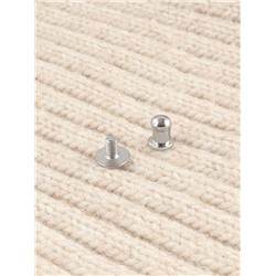 Бирка с кнопкой «Цветочек» TEIRA, 8×1.5 см, 10 шт., коричневая