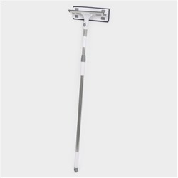 Окномойка с насадкой из микрофибры, фиксатор, стальная телескопическая ручка, 28.5×8.5×85(135) см