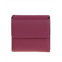 Женский кошелёк  из натуральной кожи, цвет малиновый