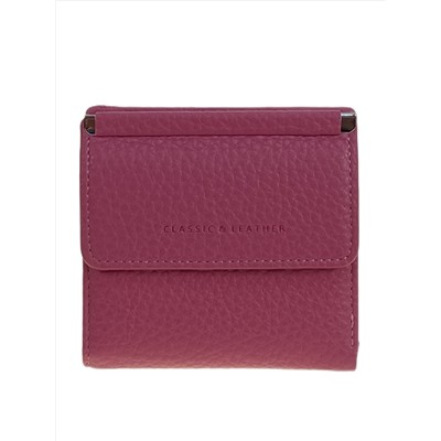 Женский кошелёк  из натуральной кожи, цвет малиновый