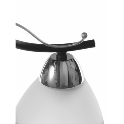 Люстра потолочная BayerLux «Лайма», 2хЕ27, 40 Вт, черно-хромовый, 50×15×24 см