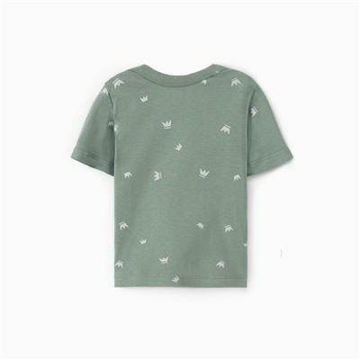 Футболка детская MINAKU, рост 62-68 см, оливковая