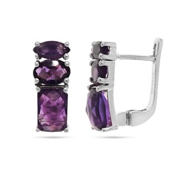 Серьги из серебра аметист, Симфония
